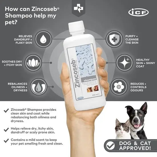 Zincoseb® Oil Balancing Soothing Shampoo for Dogs & Cats