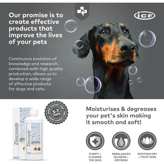 Zincoseb® Oil Balancing Soothing Shampoo for Dogs & Cats