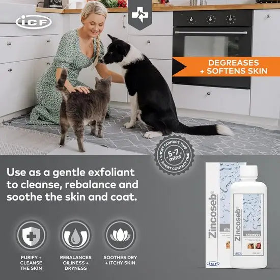 Zincoseb® Oil Balancing Soothing Shampoo for Dogs & Cats
