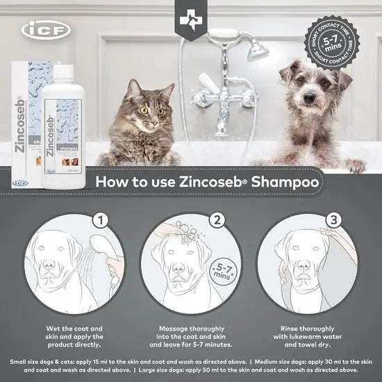 Zincoseb® Oil Balancing Soothing Shampoo for Dogs & Cats