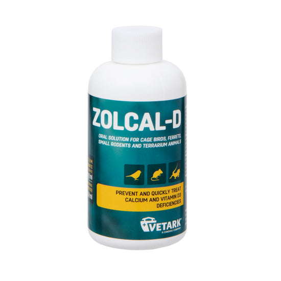 Zolcal-D Vitamin D3 & Calcium Supplement Liquid for Birds, Terrarium Animals & Small Rodents